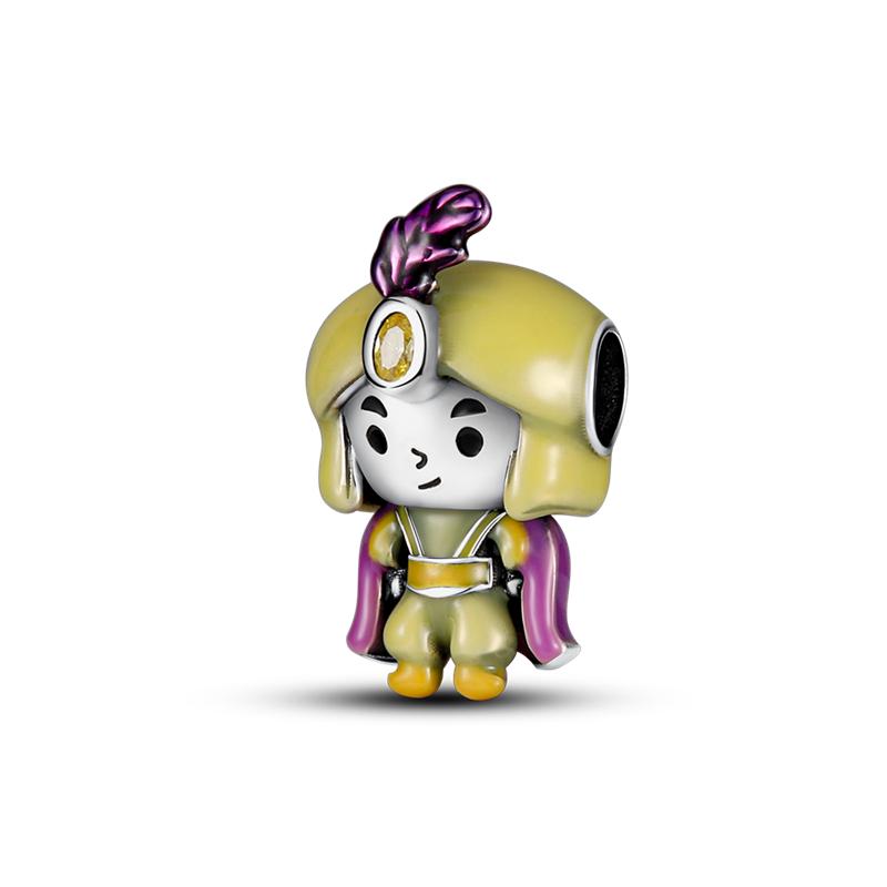 Lovely Robot Dangle Charms Girl Boy Mechanic Bot Bead Fit Original Bangle Bracelet Necklace Copper Pendant Jewelry