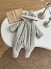 Baby Unisex Velvet Warm Hooded Bodysuit - Long Sleeve, Ears, Autumn/Winter One-Piece
