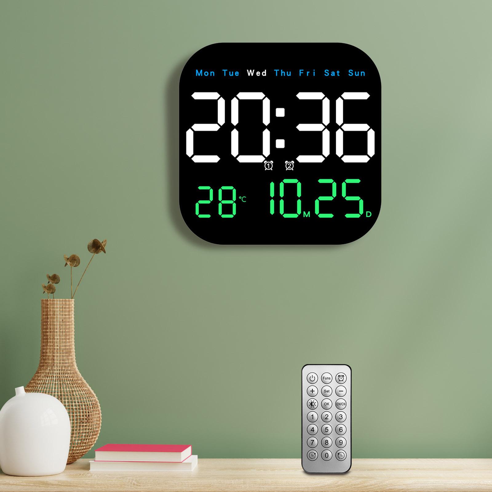 

Цифровой будильник, настольные часы, 10 уровней, регулируемый свет, пульт дистанционного управления для настольной стены, спальни, прикроватной тумбочки