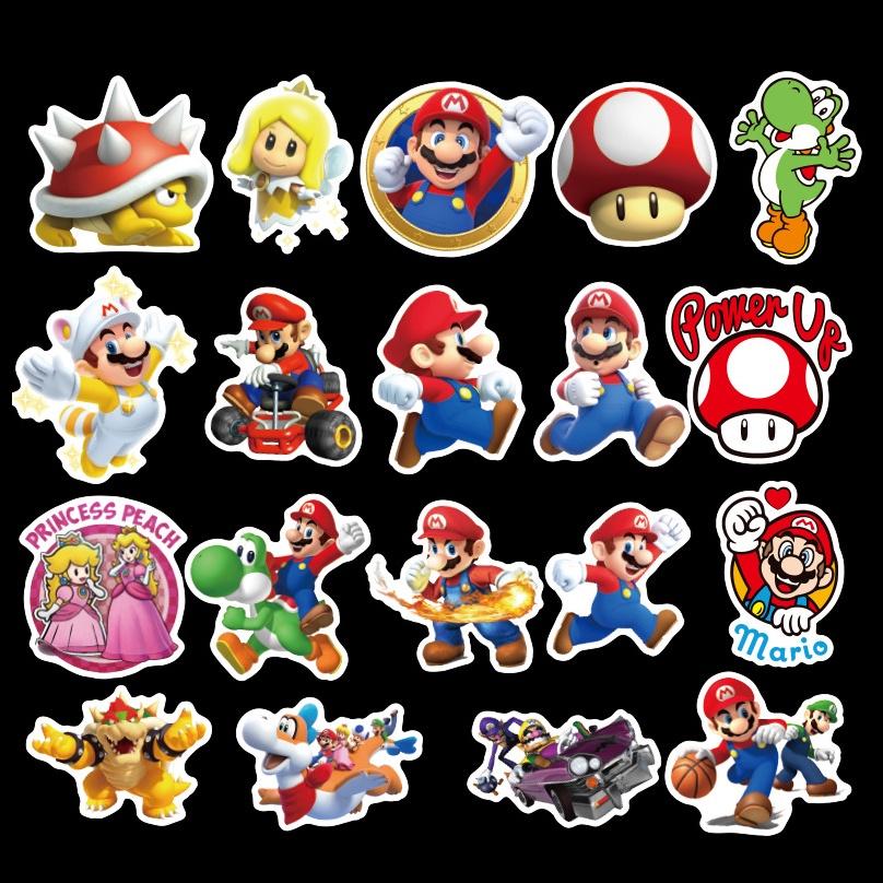 Super Mario 100pcs Bros Princess Kawaii Notes Stickers Laptop Waterproof Bikes