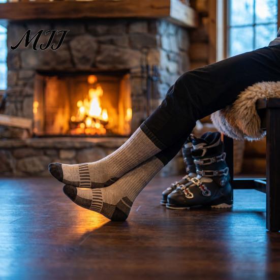 Outdoor Winter Activity Socks Unisex Cotton Ski for Women Men, Thermal Snowboard Socks, Skiing Accessories Adults Warm Snowboarding Hiking Hunting and