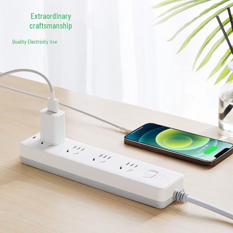 BULL GN-410 4-Outlet Power Strip with Overpower Protection CN Plug (adapter Included)
