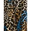 XL-7XL Plus Size Women's Men Leopard Casual 3D Print Loose V Neck Short Sleeved T-shirt Top