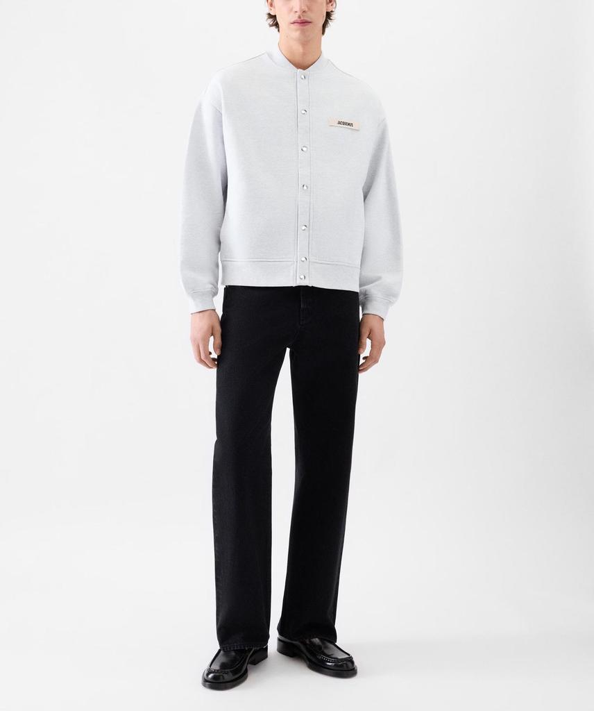 Męski modny kardigan-bluza Jacquemus z czystej bawełny frotte z haftowanym logo