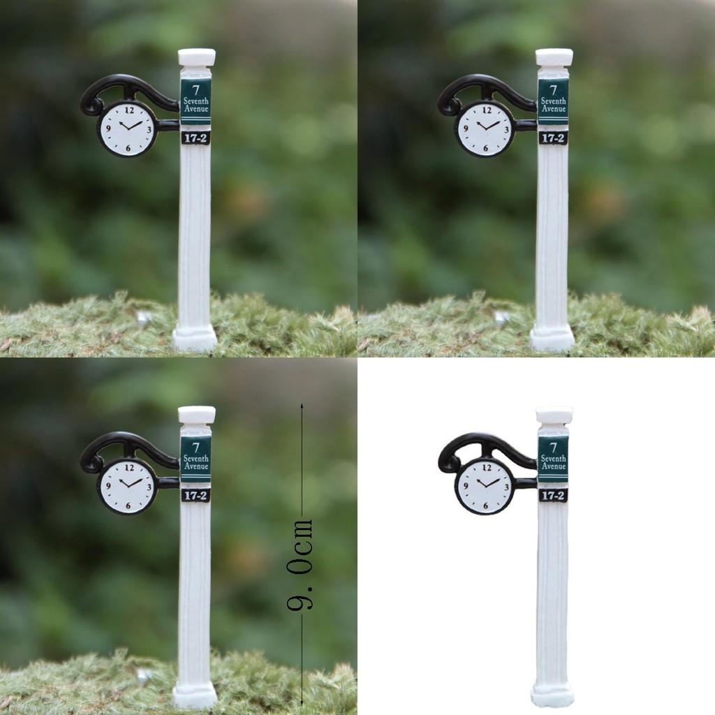 Creative Clock White Road Sign Mini Model For Home Decor And Photography Props