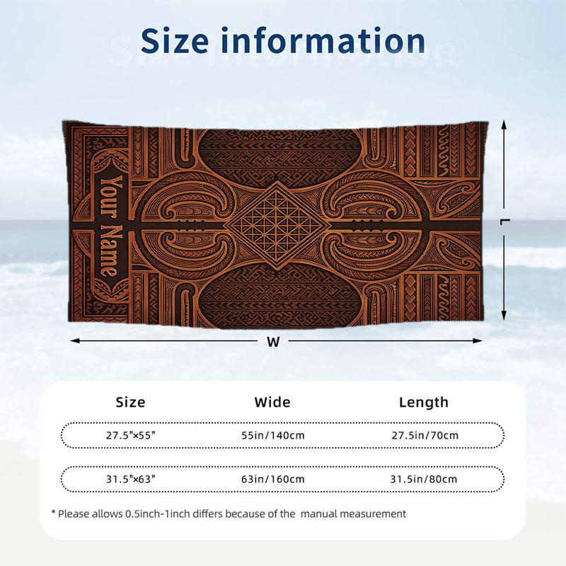 Decorative Artwork Theme Beach Towel Personalized Custom Name & Text Soft Quick Dry Beach Towel for Swimming Travel