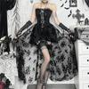 Sivrusn Gothic Lolita Cosplay Sweet Ladylike Hip Korean Stage Harajuku Size M Dress, Black, A-Line, Knee-Length, Lolita, Lolita, Princess, Dress, Hop,