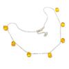 Citrine Gemstone Handmade 925 Sterling Silver Jewelry Necklace 20" KJ-1267