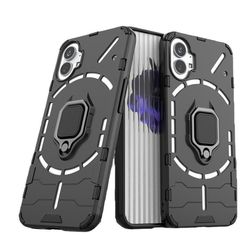 Black Panther Car Ring Anti-Drop Phone Case for Nothing Phone1 & 3a Pro