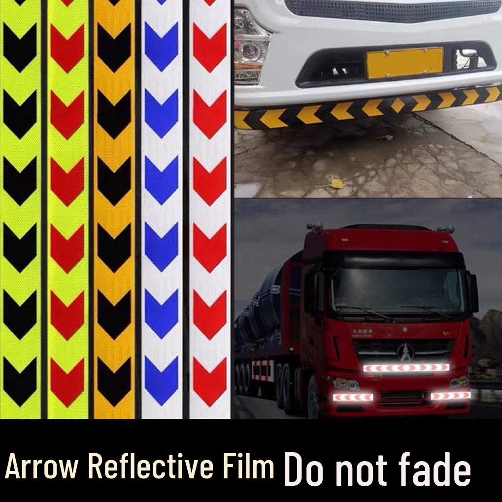 Reflective Arrow Guide Bumper Sticker for Cars and Trucks