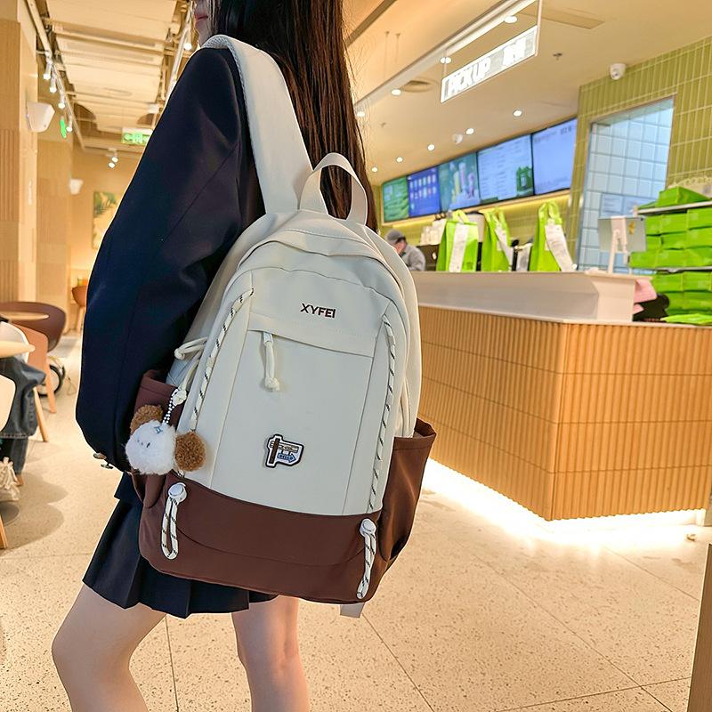 School Bag 2025 New College Style School Bag Casual Trend Men and Women Large Capacity Backpack Backpack