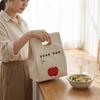Canvas Insulated Lunch Bag Large Capacity Food Storage Bag Tote Portable Picnic Bag  School