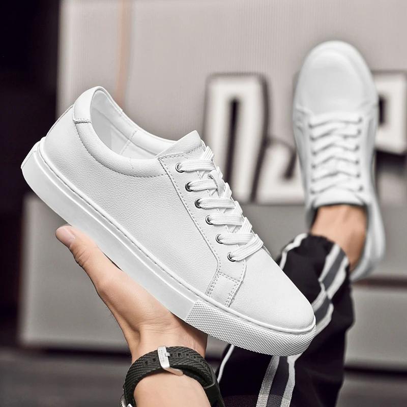 Luxury Men's Shoes Brand Genuine Leather Sneakers Fashion Casual Shoes for Men All-match Outdoor Skateboard Shoe Tenis Masculino