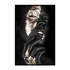 African woman canvas poster gold foil mask jewelry decorative painting living room wall painting for modern home decor painting