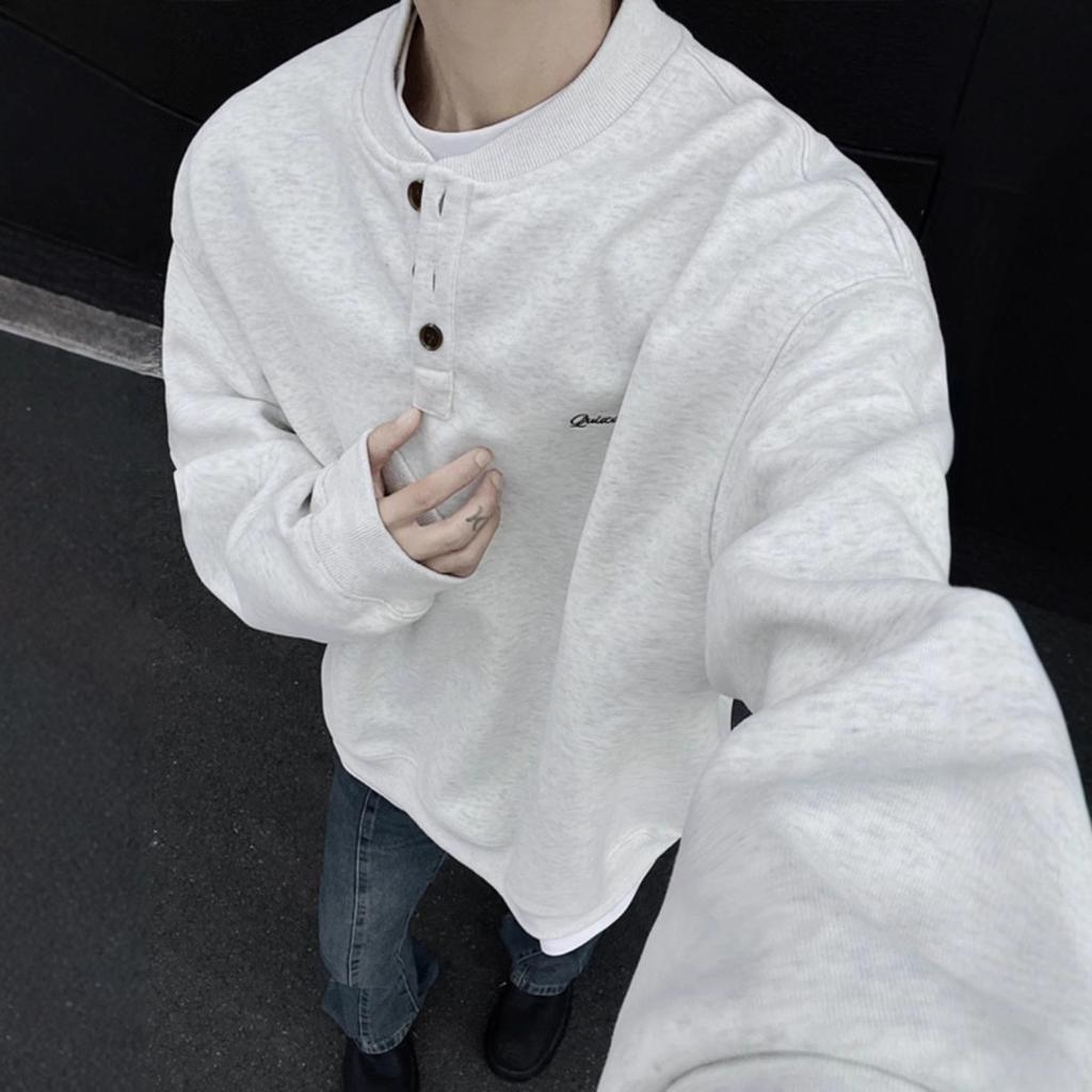 Sweater Men Wear Long-sleeved T-shirts In Winter Plus Velvet Sweaters In Autumn and Winter.