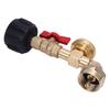 Tank Refill Elbow Adapter with Gauge Metal High Temperature Proof Real Time Pressure Monitoring for BBQ Gas Grill