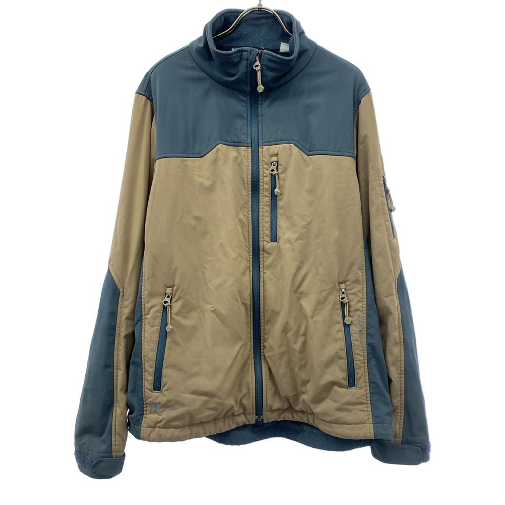 BLACK DIAMOND Logo embroidery Zip jacket M Beige Back fleece Men's Used