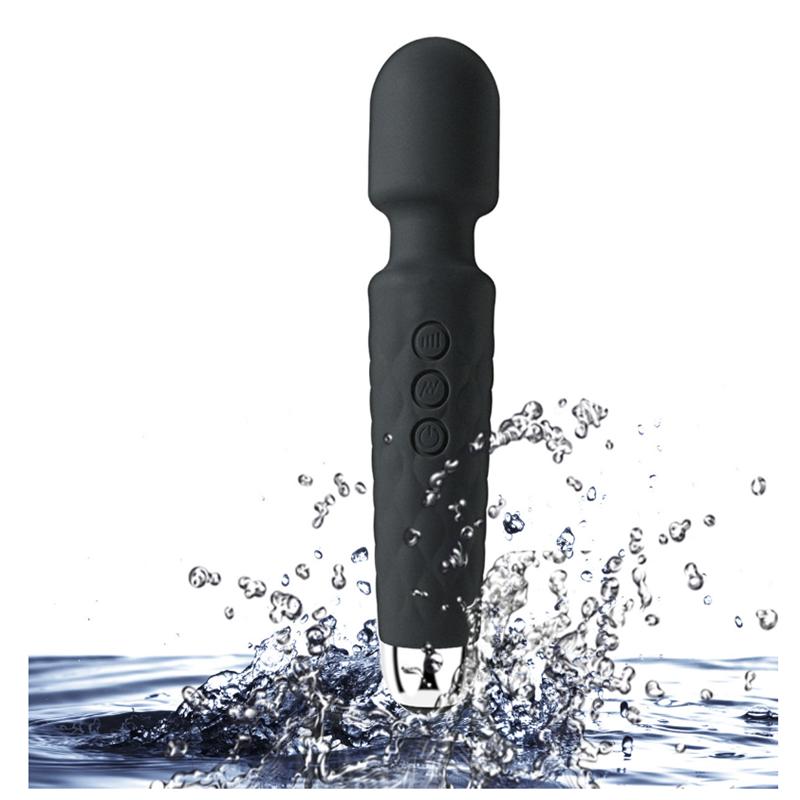 Women's 20-frequency Rechargeable Silicone Vibrating Av Stick Female Sex Toys Flirting and Masturbating Equipment