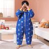 Cotton Warm Toddler Sleepsuit With Legs Boys Girls 3-12 Years Thick Pajama Sleep Bag Winter