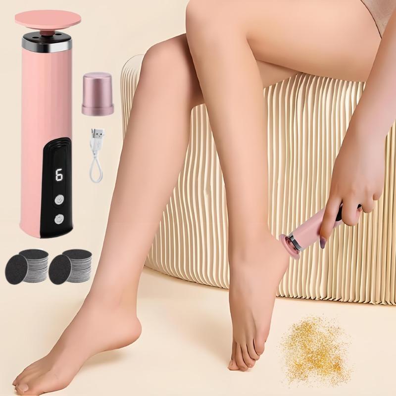 

2 IN 1 Electric Foot File Pedicure Foot Callus Remover Dry Dead Skin Pedicure Tool Exfoliating File Tool Foot Care Electronic Foot Grinder рожевий