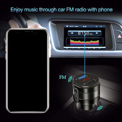 Wireless Bluetooth Car FM Transmitter USB2.0 Music Player Handsfree Calling Kit Adapter with Dual USB Charger for Car S8C7