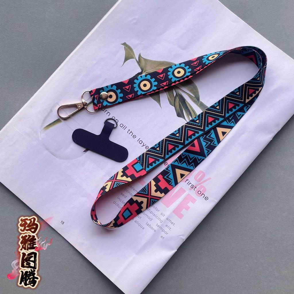 Wide Long Durable National Style Neck Strap Universal Phone Lanyard
