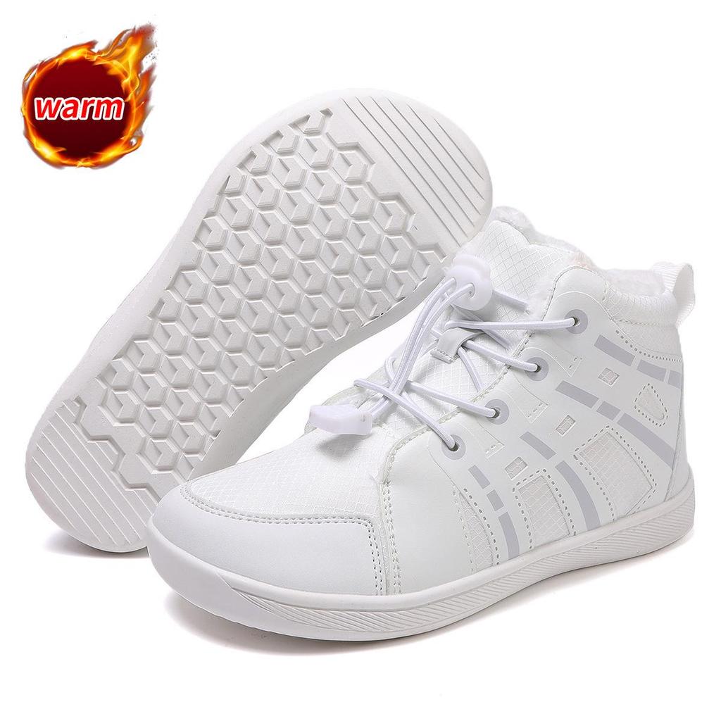 Waterproof Non-Slip High-Top Winter Cotton Boots with Velvet Lining for Unisex Children