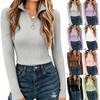 Damen Langarm Reißverschluss Gerippter Cardigan Pullover Farbiger Stricktop für Herbst Winter