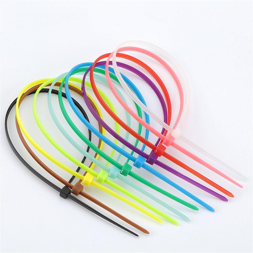 100pcs/pack Durable Self-Locking Line Finishing Bundled Zip Cable Ties Nylon Wire