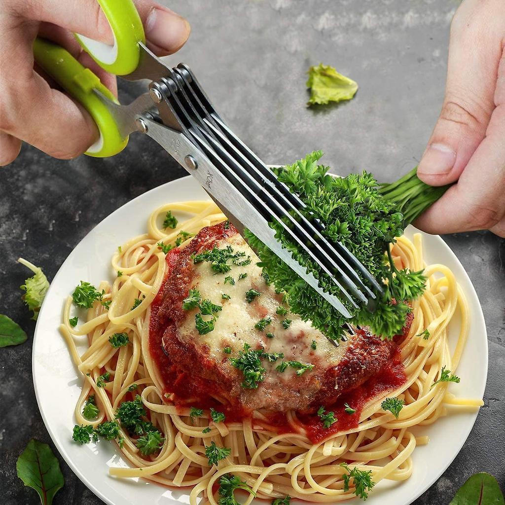 Cive, Spice Scissors, Garlic Scissors, 5 Blade Scissors Herb Scissors Kitchen Scissors Food Scissors Multifunctional Kitchen Scissors Scissors