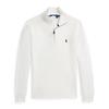 Polo Ralph Lauren Tinta Unita Logo Pony Piccolo Collo Alto Mezza Zip Manica Lunga Top Bambino Bianco 323953023-003