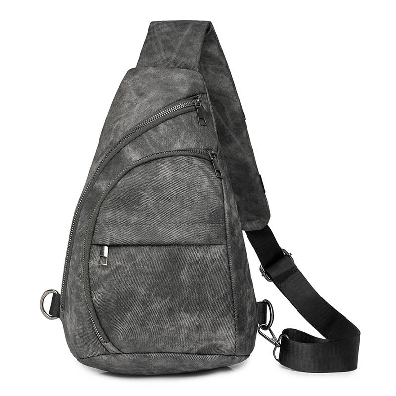 Soft Leather Chest Bag Outdoor Crossbody Bag Vintage Women's Shoulder Bag