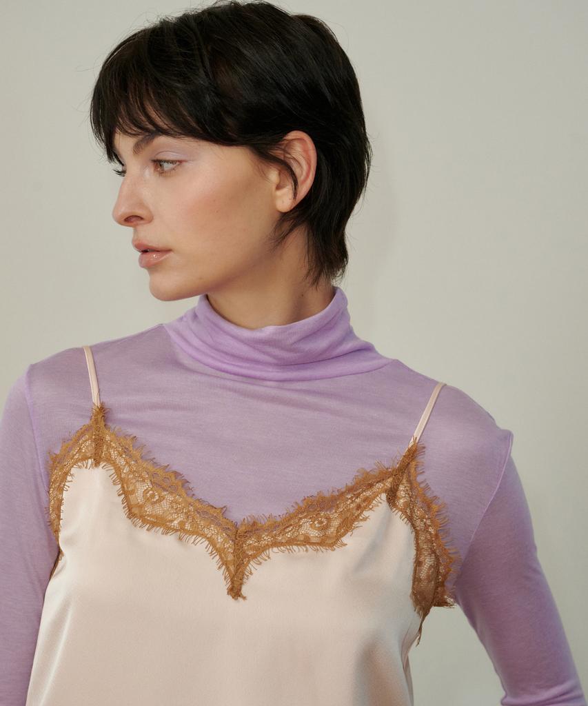 MELLY&ROSE Soft Wool Tencel Turtleneck (319950)_Purple
