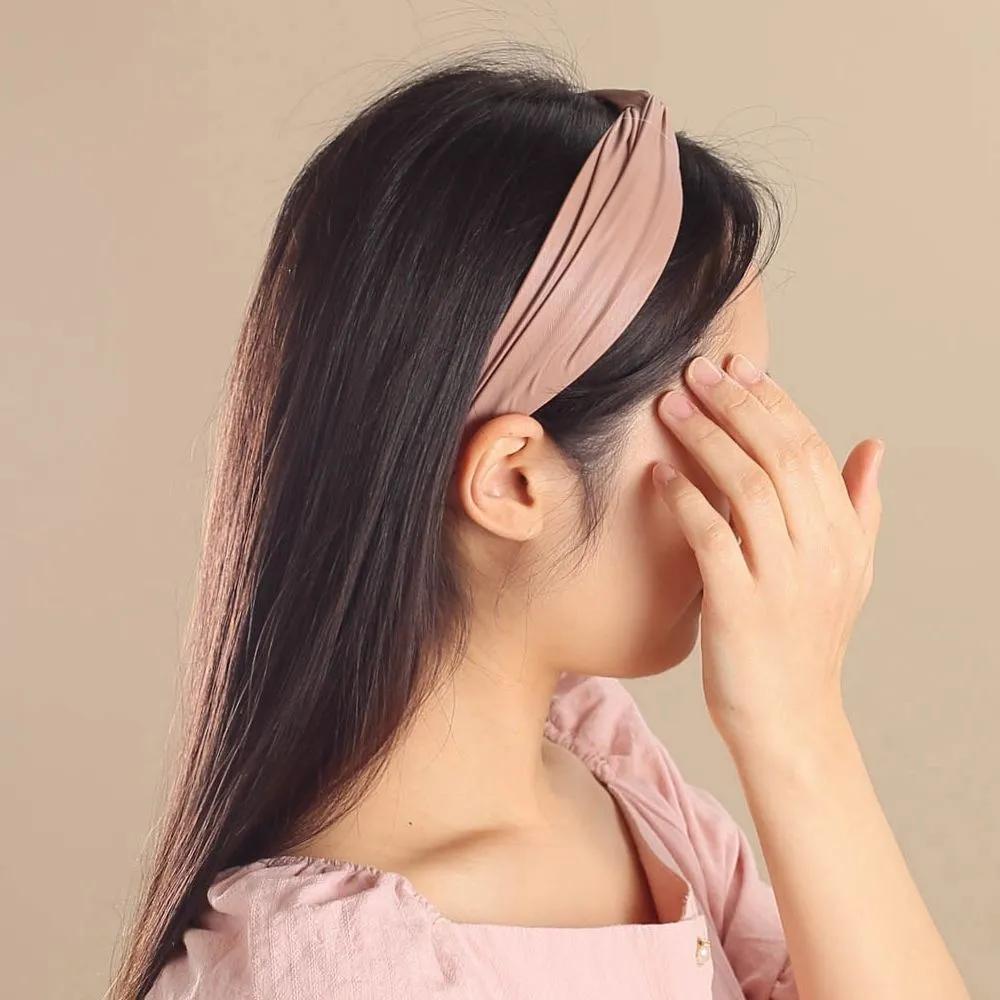 Headband Hairpin Angel Shushu Leather Twisted Hairband Pink Ju Vidastory