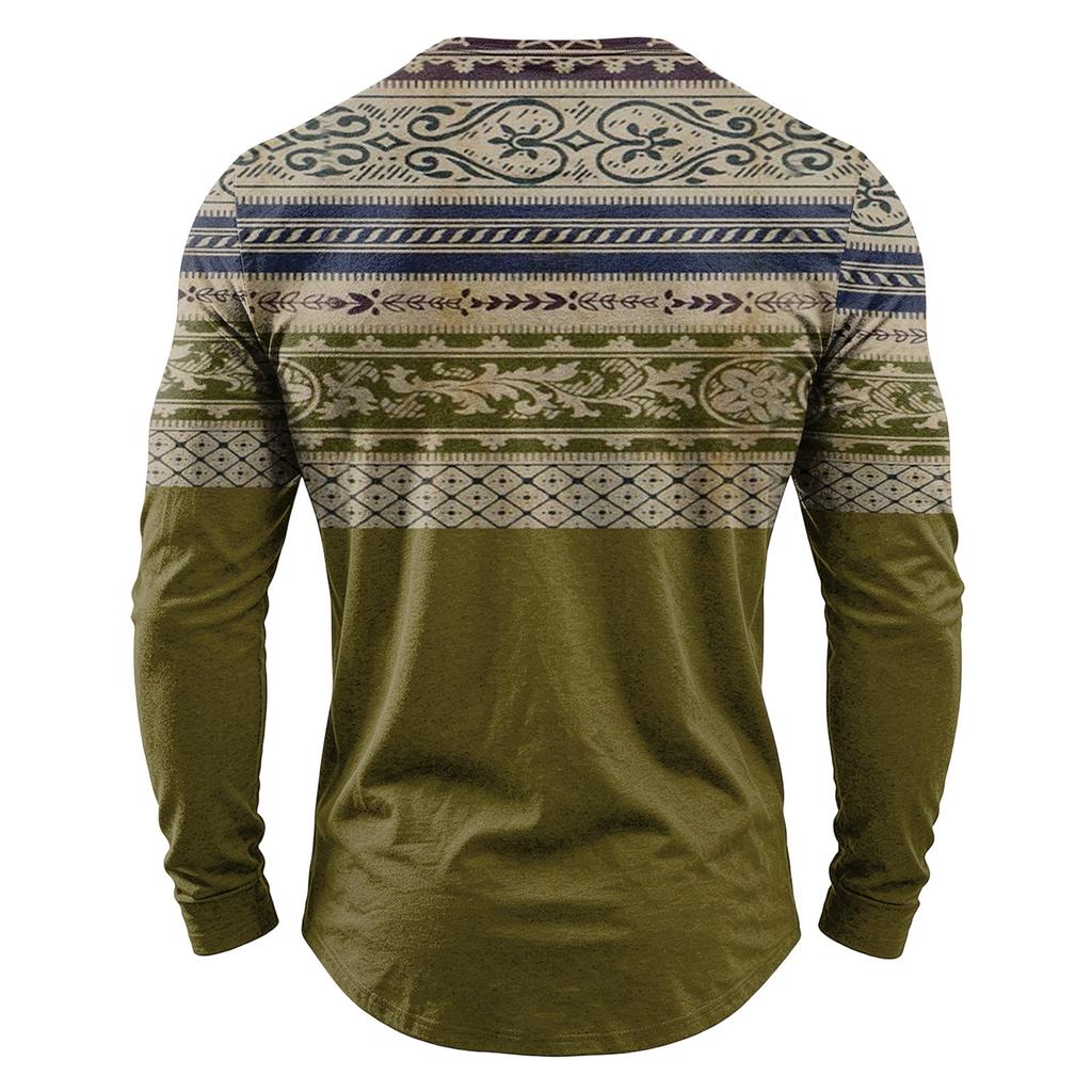 Men's Casual Bohemian Vintage Long Sleeve Shirt