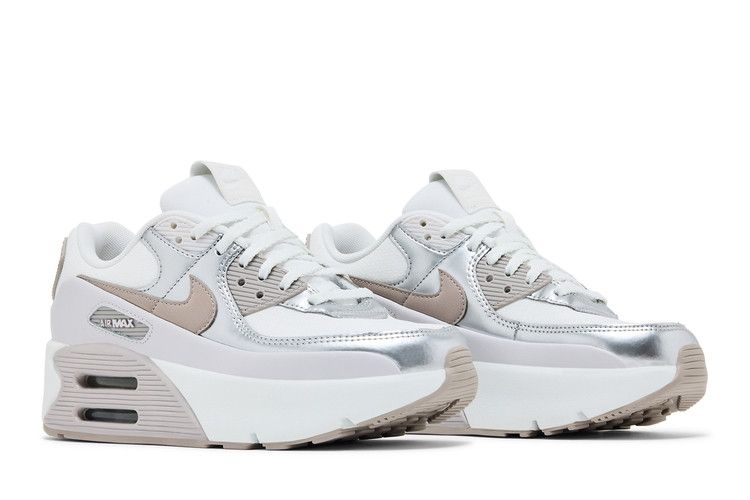 Nike Air Max 90 LV8 Summit White Vast Grey Metallic Platinum College G