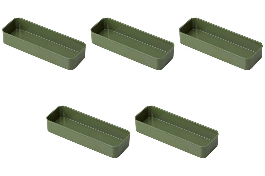 Set of 5 Green Server Rests x x Interior Dimensions Chopstick ABS Setomonohonpo [A] [25.5 8.9 4.7 cm, 24.7 cm] Case, Resin,