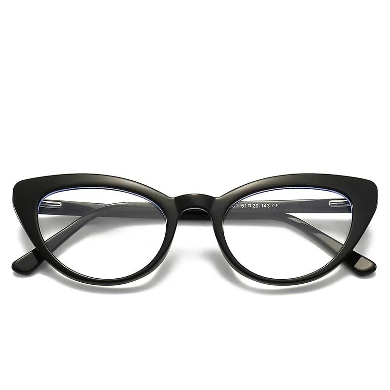 

Unisex Glasses Frame Women Optical Flat Lens Anti Blue Light Glasses Elastic Mirror Legs New Fashion Cat Eye Glasses