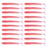 20Pcs Fishing Lures Soft Baits with T-Tail Vibrant Color Mini Size Portable Flexible Fake Lures Artificial Baits