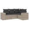 Vidaxl 4-Cz. Set da Giardino, Cuscini, Grigio Chiaro
