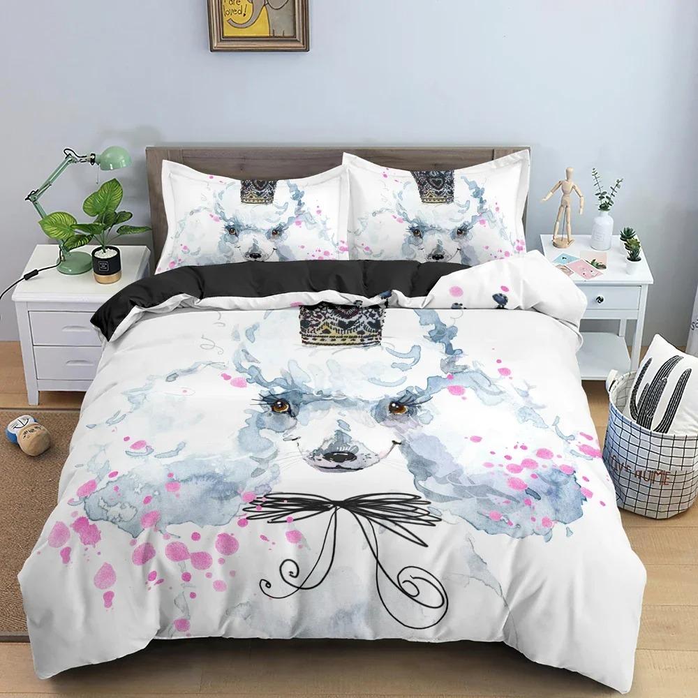 Cartoon Pet Bedding Set Cute Animals Duvet Cover Pattern Comforter Covers Twin King Size Quilt Cover With Pillowcase Bedclothes