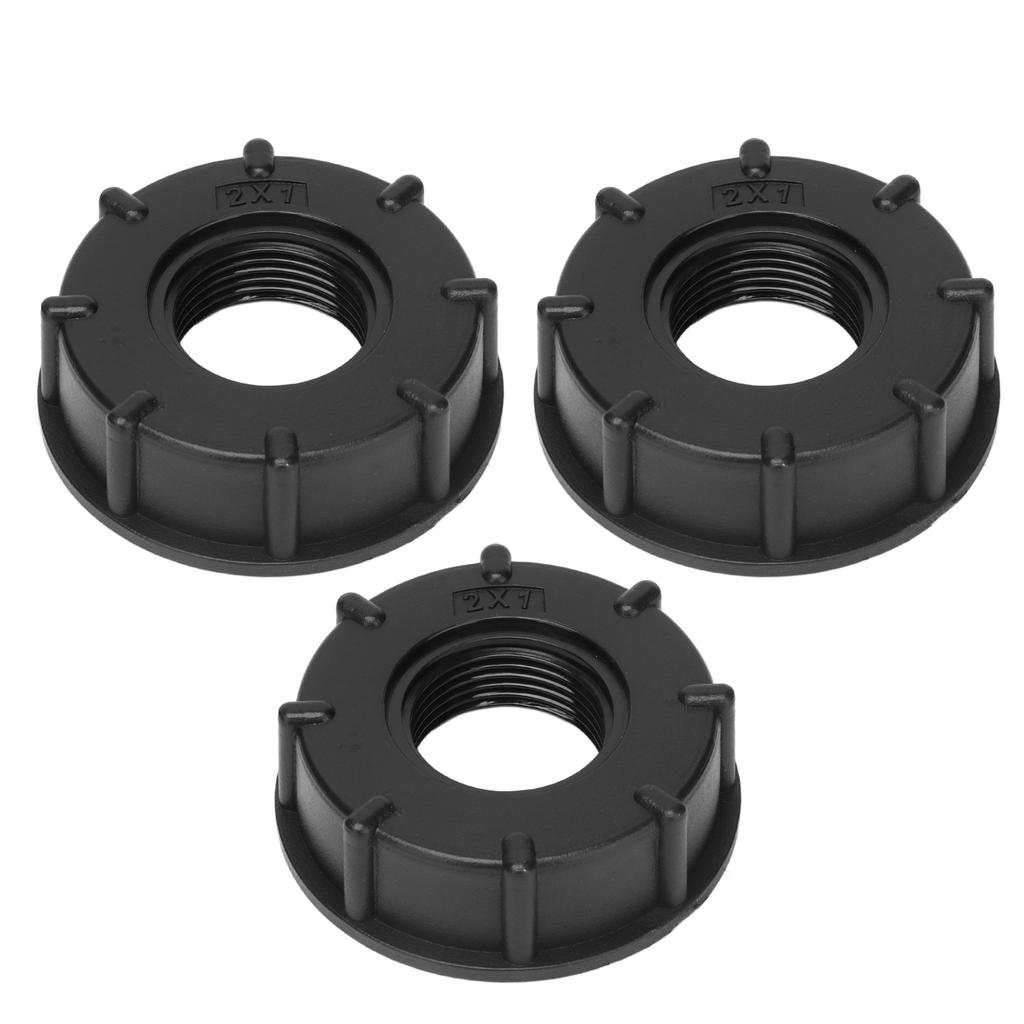 Connecteur de réservoir IBC 3 pièces, filetage grossier, adaptateur de vidange de tuyau, raccord en plastique, diamètre intérieur 60 mm, G1