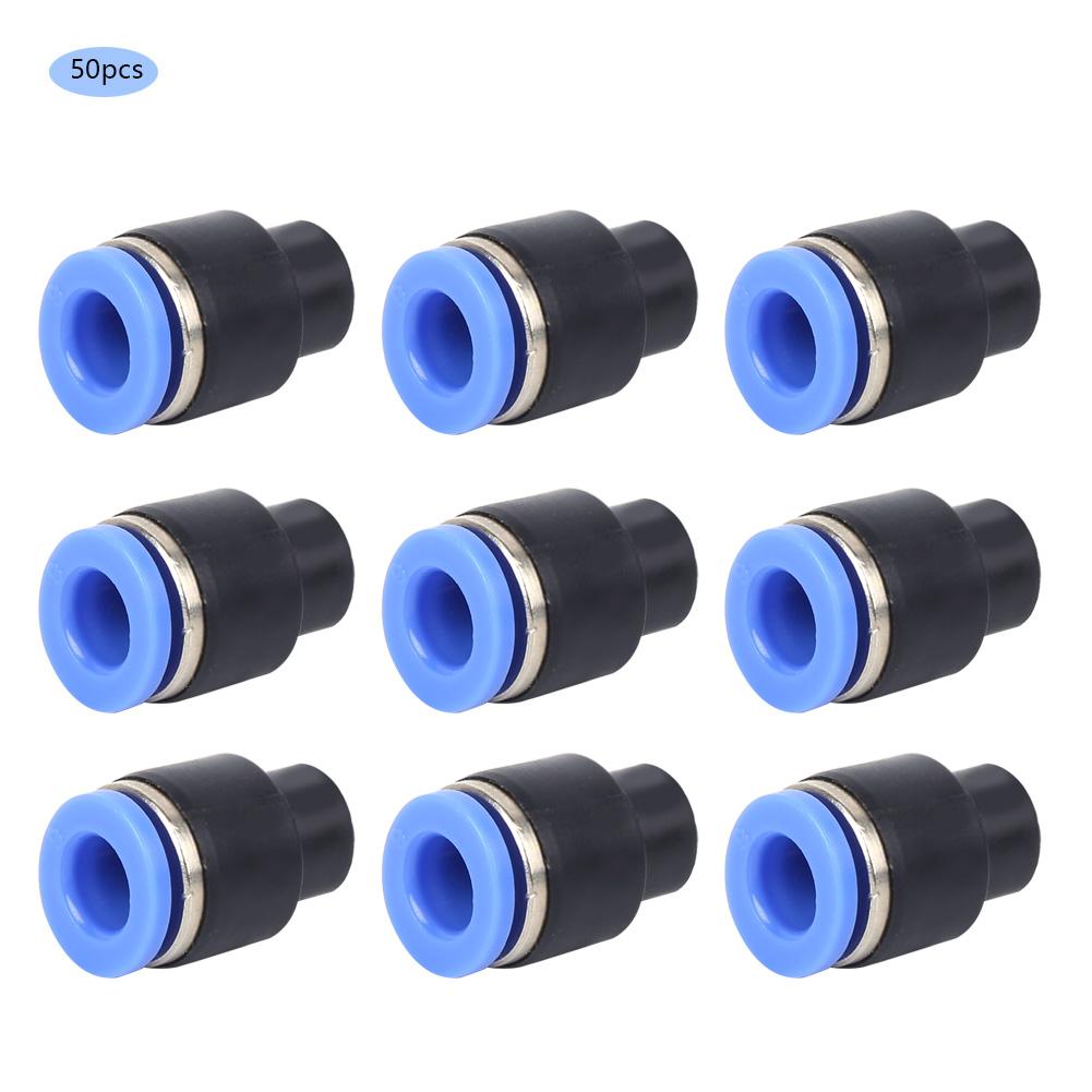 50 Stück Rohrstopfen Pneumatische Kappe Kunststoff Messing Schnellsteck PPF Ovaler Lösering Hotelgebrauch