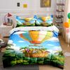 Hot Air Balloon Scene. Bedding Sets Duvet Cover Sets Duvet Covers Pillowcases(1 * Duvet Cover 2 * Pillowcases Without Duvet Insert)