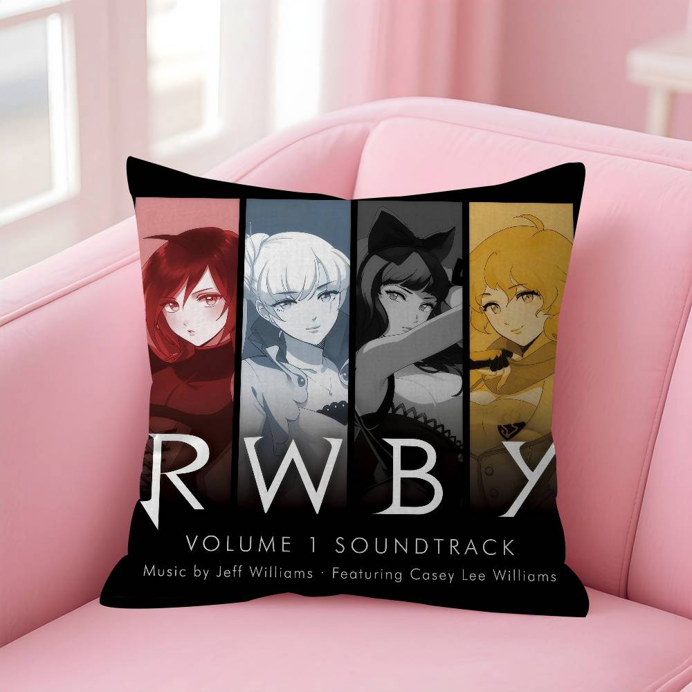 Logo R-R-Rwby-Y Anime Personalized Pillow Cover Kids Bedroom Wild Party Decor Pillowcase Kid Birthday Shower Gift