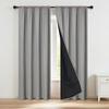 Coated Lining Blackout Curtain with Rod Pocket Curtains for Bedroom Window Curtain  Kitchen