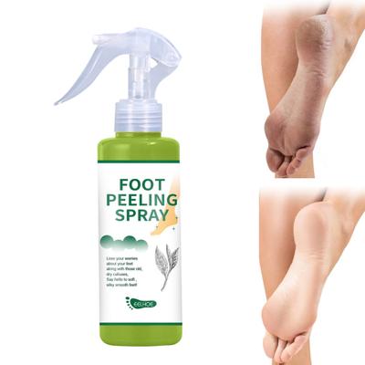 Yousheng 100ML Fußlotion Grüner Tee Wirksam Mäßig Mild Sanft Geruchsschutz Schnelle Absorption Fußpflege Peeling-Spray für Erwachsene