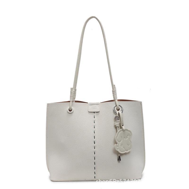 Retro Large-capacity Bag Women's 2025 New Fashion Korean Tote Bag Fashion Texture Simple Shoulder Commuter Bag