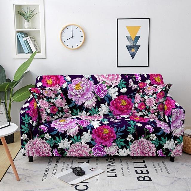 

Эластичный чехол для дивана для гостиной, чехол для дивана «все включено», чехол для дивана с цветочным принтом, украшение для дома, отеля 90x140cm
