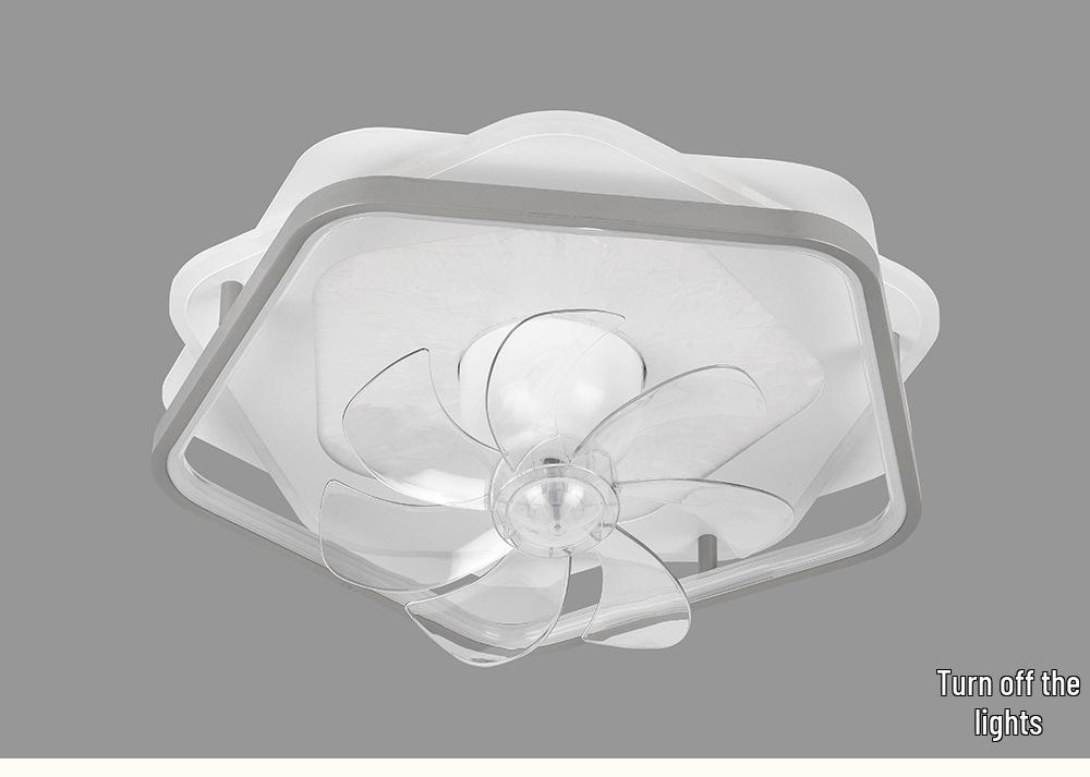 Smart Silent Ceiling Fan Light with Variable Frequency for Modern Bedrooms